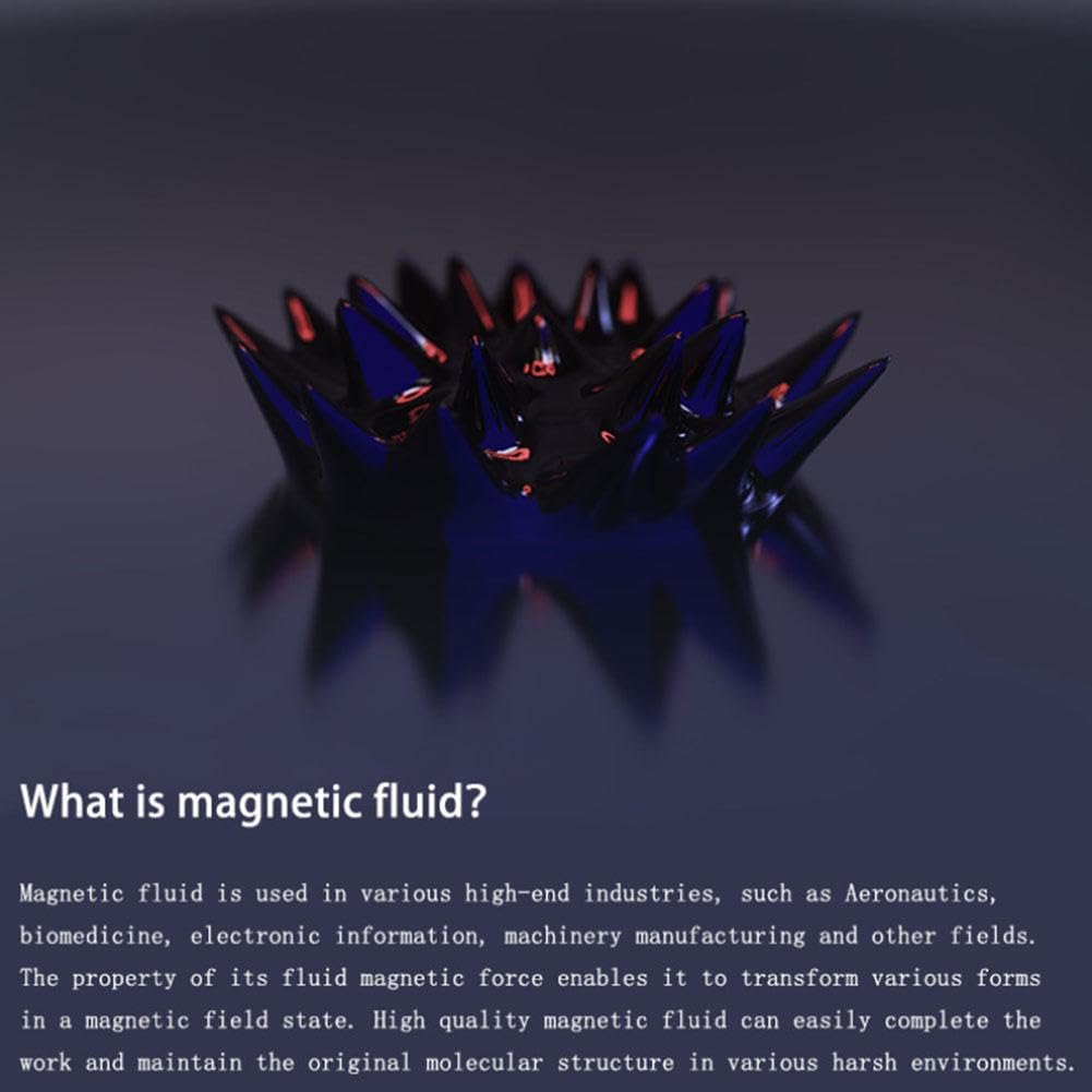 Ferrofluid Speaker Sound Visualizer, Ferrofluid Ferro Fluid Speaker,Transparent Speaker Dancing Ferrofluid with 4-Color Customizable Lights,Magnetic Fluid Speaker Ferrofluid Display Bluetooth Speaker