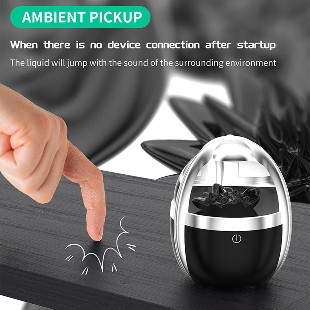 Ferrofluid Speaker Sound Visualizer, Ferrofluid Ferro Fluid Speaker,Transparent Speaker Dancing Ferrofluid with 4-Color Customizable Lights,Magnetic Fluid Speaker Ferrofluid Display Bluetooth Speaker